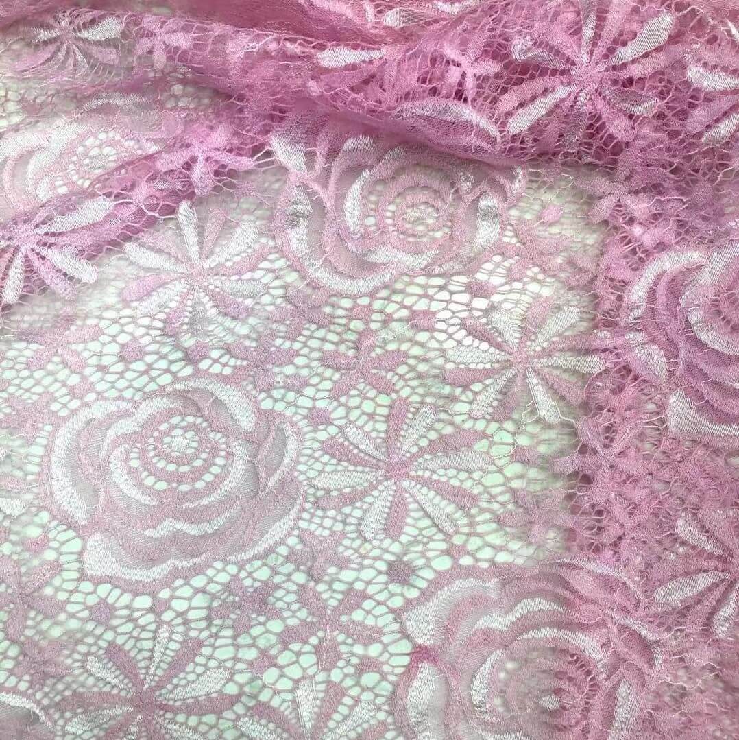 Lace Fabric Dress Large Floral for Women's Wear Wholesale Supplier 2